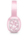 Ασύρματα ακουστικά Cellularline - MS Basic Shiny Flowers, ροζ - 2t